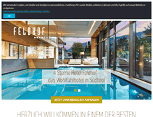 Tablet Screenshot of hotel-feldhof.com